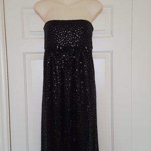 Marc Bouwer Glam Black Sequined Dress Size 6